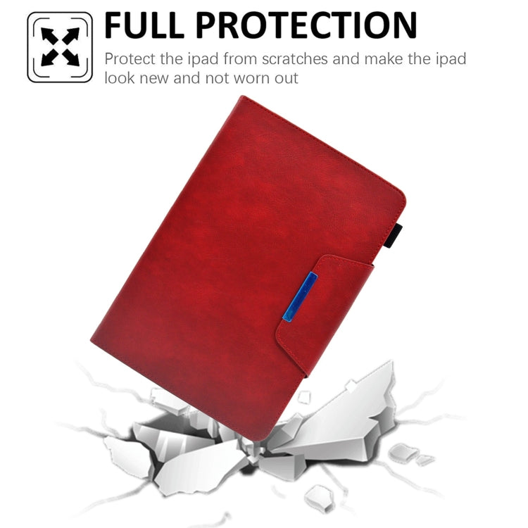 For Amazon Fire Max 11 2023 Suede Cross Texture Magnetic Clasp Leather Tablet Case(Red) - Amazon by PMC TechLife | Online Shopping South Africa | PMC TechLife | Buy Now Pay Later Mobicred