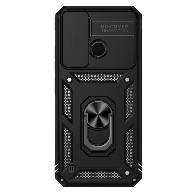 For Realme C21Y / C25Y Sliding Camshield Holder Phone Case(Black) - Realme Cases by PMC TechLife | Online Shopping South Africa | PMC TechLife | Buy Now Pay Later Mobicred