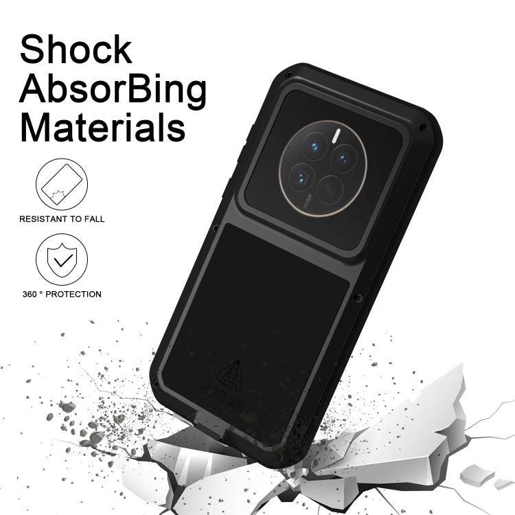 For Huawei Mate 50 LOVE MEI POWERFUL Metal Shockproof Life Waterproof Dustproof Phone Case(Red) - free shipping - PMC TechLife - Order now!