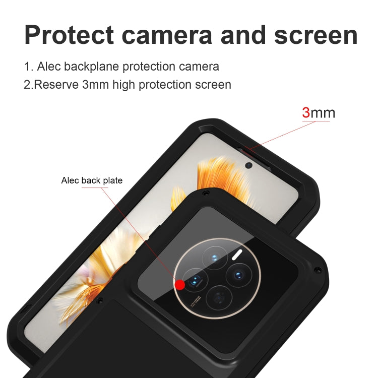 For Huawei Mate 50 LOVE MEI POWERFUL Metal Shockproof Life Waterproof Dustproof Phone Case(Red) - free shipping - PMC TechLife - Order now!