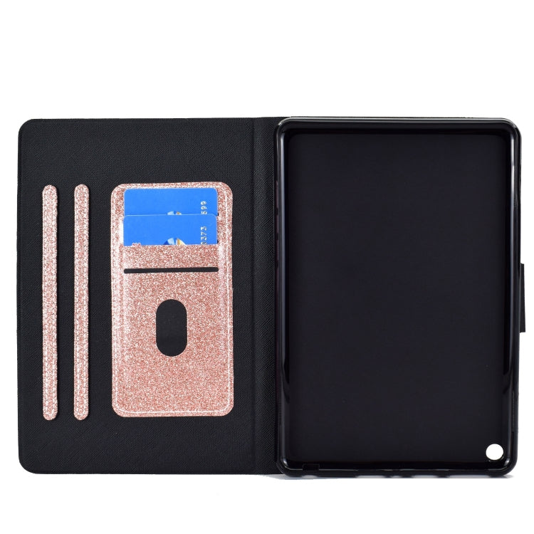 For Amazon Fire Max 11 2023 Glitter Powder Smart Leather Tablet Case(Rose Gold) - free shipping - PMC TechLife - Order now!