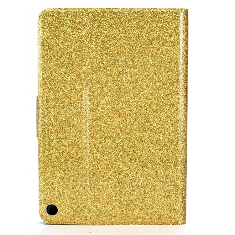 For Amazon Fire Max 11 2023 Glitter Powder Smart Leather Tablet Case(Gold) - Amazon by PMC TechLife | Online Shopping South Africa | PMC TechLife | Buy Now Pay Later Mobicred