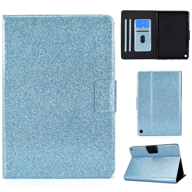 For Amazon Fire Max 11 2023 Glitter Powder Smart Leather Tablet Case(Blue) - Amazon by PMC TechLife | Online Shopping South Africa | PMC TechLife | Buy Now Pay Later Mobicred