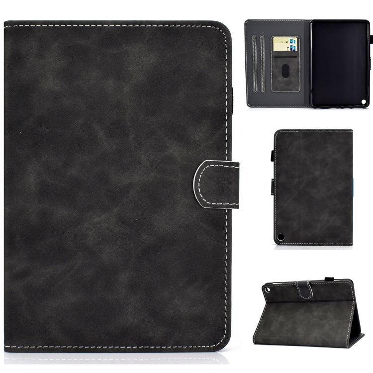 For Amazon Fire Max 11 2023 Cowhide Texture Smart Leather Tablet Case(Black) - Amazon by PMC TechLife | Online Shopping South Africa | PMC TechLife | Buy Now Pay Later Mobicred