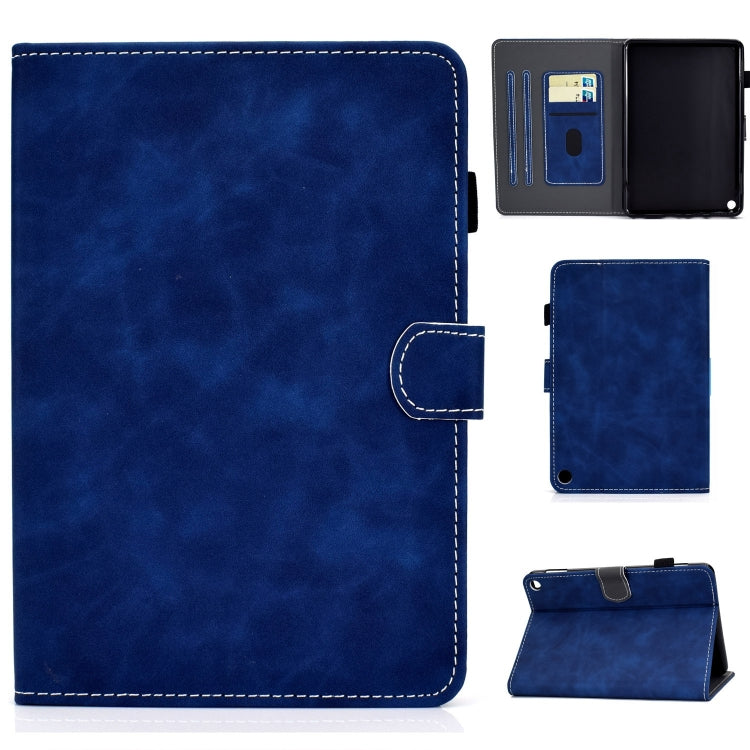 For Amazon Fire Max 11 2023 Cowhide Texture Smart Leather Tablet Case(Blue) - Amazon by PMC TechLife | Online Shopping South Africa | PMC TechLife | Buy Now Pay Later Mobicred