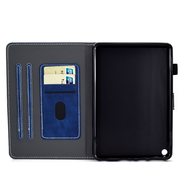 For Amazon Fire Max 11 2023 Cowhide Texture Smart Leather Tablet Case(Blue) - Amazon by PMC TechLife | Online Shopping South Africa | PMC TechLife | Buy Now Pay Later Mobicred