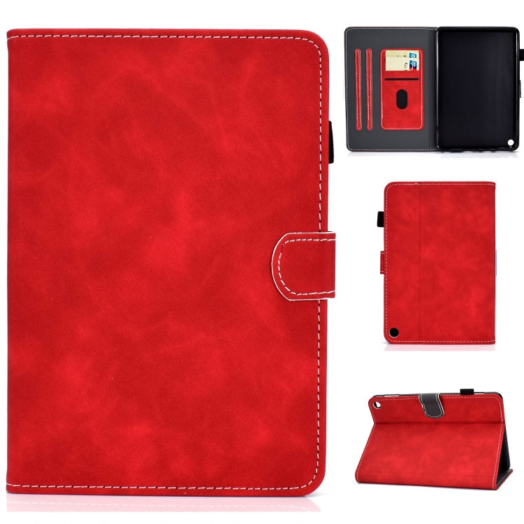 For Amazon Fire Max 11 2023 Cowhide Texture Smart Leather Tablet Case(Red) - Amazon by PMC TechLife | Online Shopping South Africa | PMC TechLife | Buy Now Pay Later Mobicred
