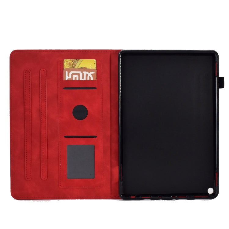For Amazon Fire Max 11 2023 Embossed Tower Flip Smart Leather Tablet Case(Red) - Amazon by PMC TechLife | Online Shopping South Africa | PMC TechLife | Buy Now Pay Later Mobicred