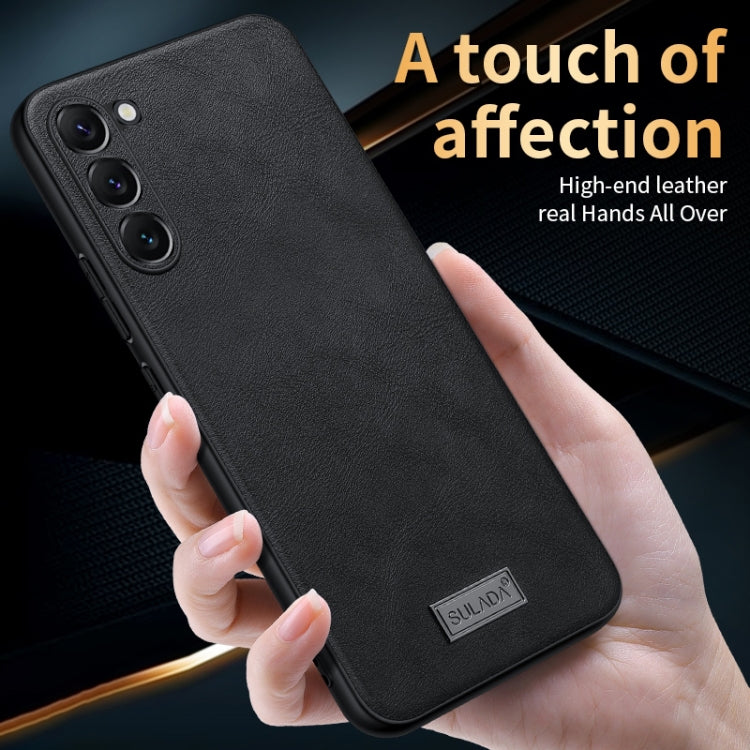 For Samsung Galaxy S24 Ultra 5G SULADA Shockproof TPU Hybrid Handmade Leather Phone Case(Brown) - Galaxy S24 Ultra 5G Cases by SULADA | Online Shopping South Africa | PMC TechLife | Buy Now Pay Later Mobicred