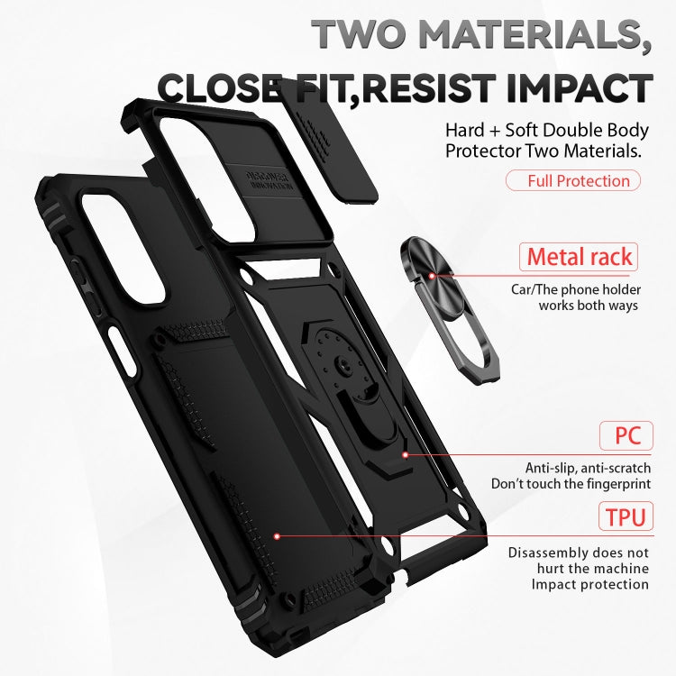 For Motorola Moto G Stylus 5G 2022 Sliding Camshield Holder Phone Case(Black) - Motorola Cases by PMC TechLife | Online Shopping South Africa | PMC TechLife
