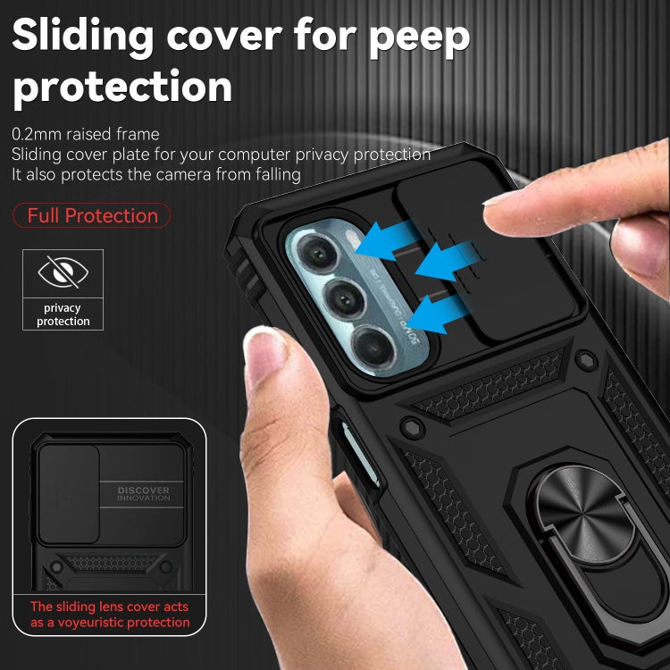 For Motorola Moto G Stylus 5G 2022 Sliding Camshield Holder Phone Case(Black) - Motorola Cases by PMC TechLife | Online Shopping South Africa | PMC TechLife