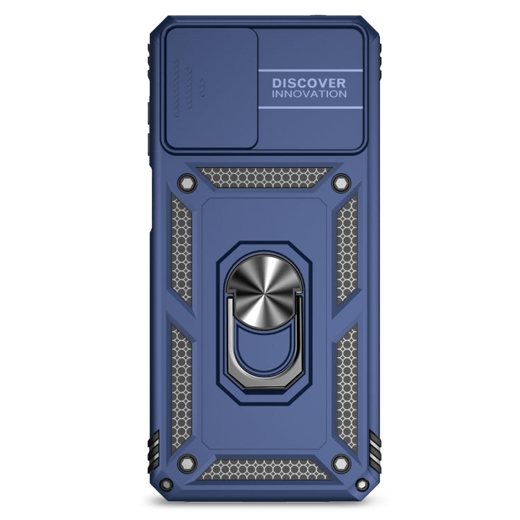 For Motorola Moto G22 5G / Moto G Play 2024 Sliding Camshield Holder Phone Case(Blue) - Motorola Cases by PMC Jewellery | Online Shopping South Africa | PMC Jewellery | Buy Now Pay Later Mobicred