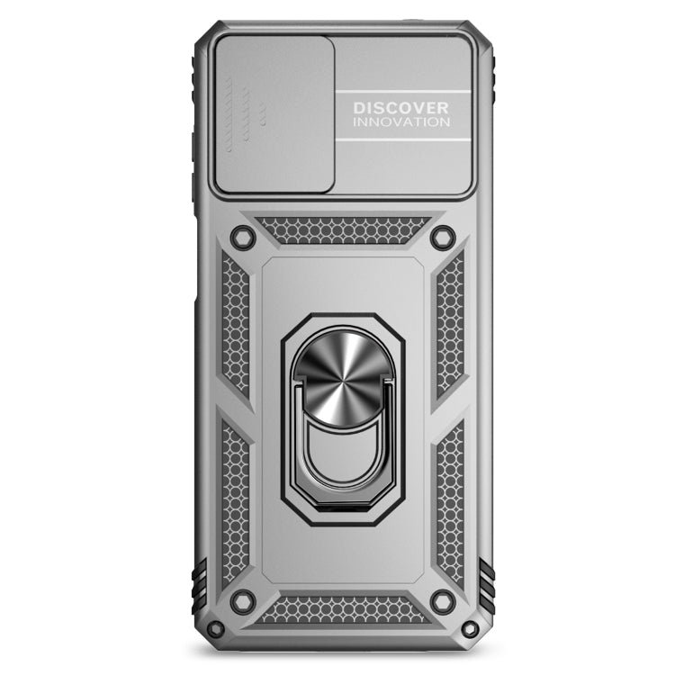 For Motorola Moto G22 5G / Moto G Play 2024 Sliding Camshield Holder Phone Case(Silver) - Motorola Cases by PMC Jewellery | Online Shopping South Africa | PMC Jewellery | Buy Now Pay Later Mobicred
