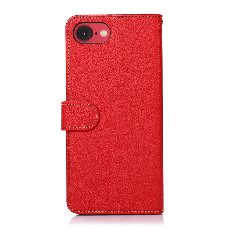 For iPhone 16e KHAZNEH Litchi Texture Leather RFID Phone Case(Red) - iPhone 16e Cases by PMC TechLife | Online Shopping South Africa | PMC TechLife | Buy Now Pay Later Mobicred