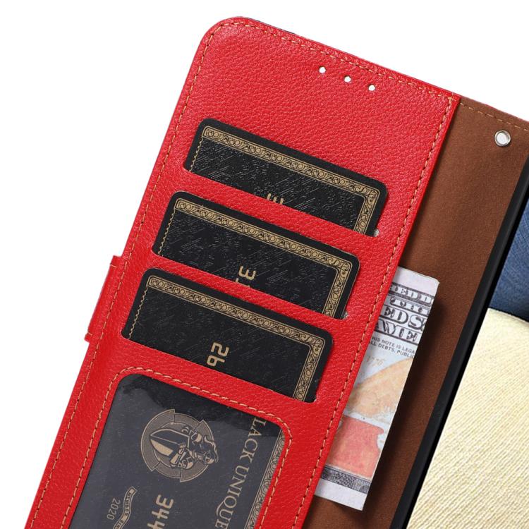 For iPhone 17 KHAZNEH Litchi Texture Leather RFID Phone Case(Red) - free shipping - PMc TechLife - Order now!