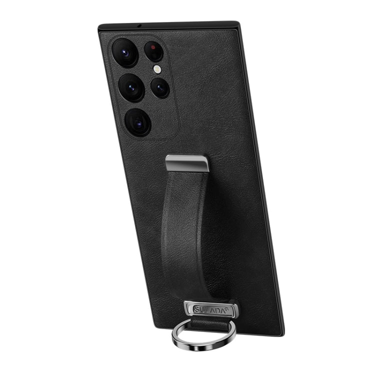 For Samsung Galaxy S23 Ultra 5G SULADA PC Hybrid Leather Texture Skin Feel Shockproof Phone Case(Black) - free shipping - PMC TechLife - Order now!