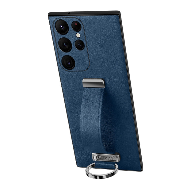 For Samsung Galaxy S24 Ultra 5G SULADA PC Hybrid Leather Texture Skin Feel Shockproof Phone Case(Blue) - Galaxy S24 Ultra 5G Cases by SULADA | Online Shopping South Africa | PMC TechLife | Buy Now Pay Later Mobicred