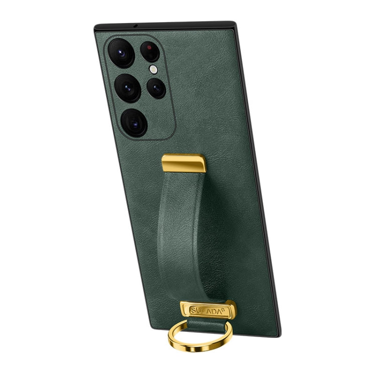 For Samsung Galaxy S24 Ultra 5G SULADA PC Hybrid Leather Texture Skin Feel Shockproof Phone Case(Green) - Galaxy S24 Ultra 5G Cases by SULADA | Online Shopping South Africa | PMC TechLife | Buy Now Pay Later Mobicred