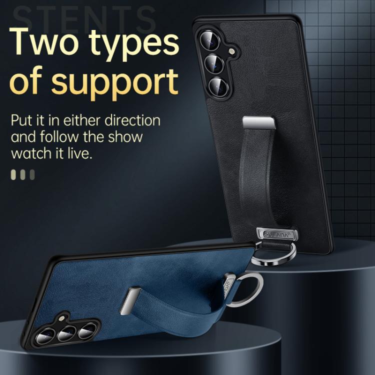 For Samsung Galaxy S23+ 5G SULADA PC Hybrid Leather Texture Skin Feel Shockproof Phone Case(Black) - Galaxy S23+ 5G Cases by SULADA | Online Shopping South Africa | PMC TechLife | Buy Now Pay Later Mobicred