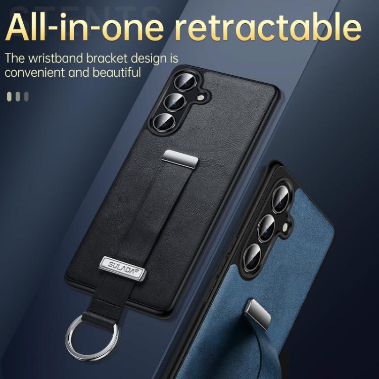 For Samsung Galaxy S25 5G SULADA PC Hybrid Leather Texture Skin Feel Shockproof Phone Case(Red) - Galaxy S25 5G Cases by SULADA | Online Shopping South Africa | PMC Jewellery | Buy Now Pay Later Mobicred