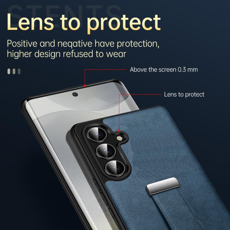 For Samsung Galaxy S24 Ultra 5G SULADA PC Hybrid Leather Texture Skin Feel Shockproof Phone Case(Orange) - Galaxy S24 Ultra 5G Cases by SULADA | Online Shopping South Africa | PMC TechLife | Buy Now Pay Later Mobicred