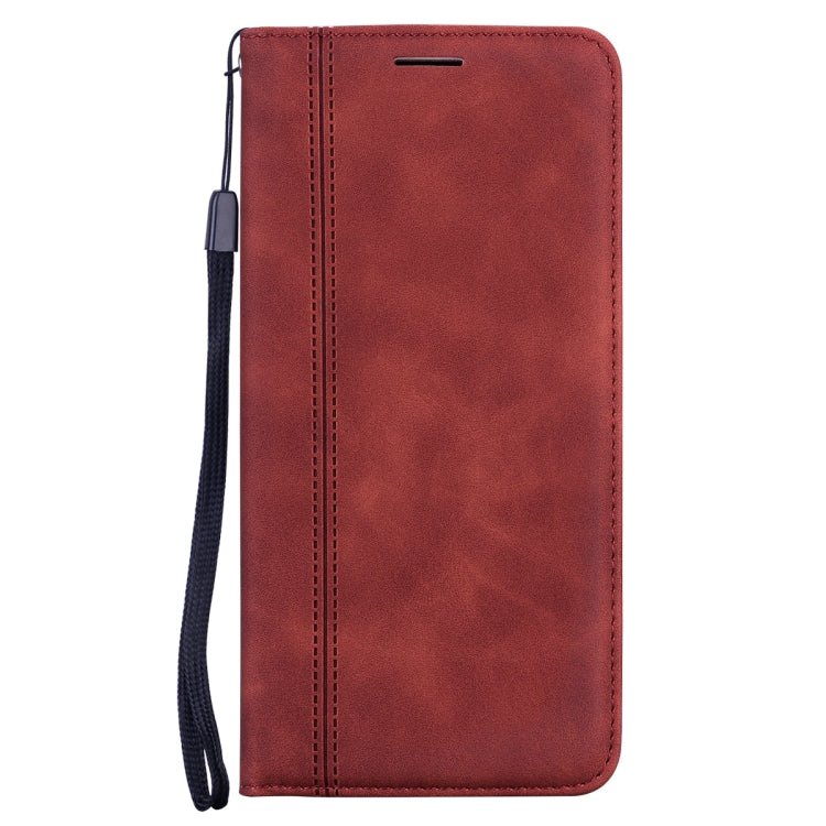 For Xiaomi Redmi Note 12 5G Global/Poco X5 Frosted Business Magnetic Horizontal Flip PU Phone Case(Brown) - Xiaomi Cases by PMC TechLife | Online Shopping South Africa | PMC TechLife | Buy Now Pay Later Mobicred
