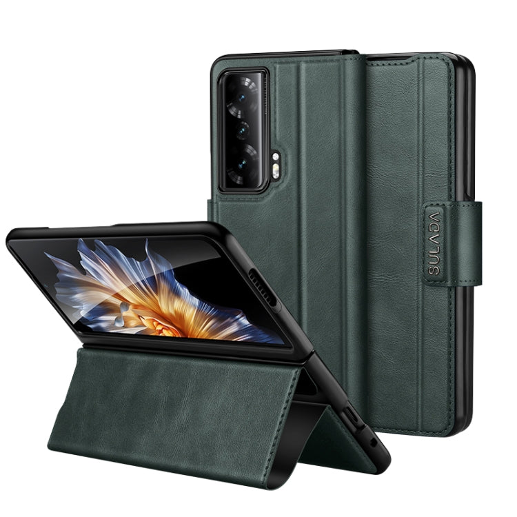 For Honor Magic Vs SULADA All-inclusive Magnetic Snap Flip Leather Phone Case(Green) - free shipping - PMC TechLife - Order now!