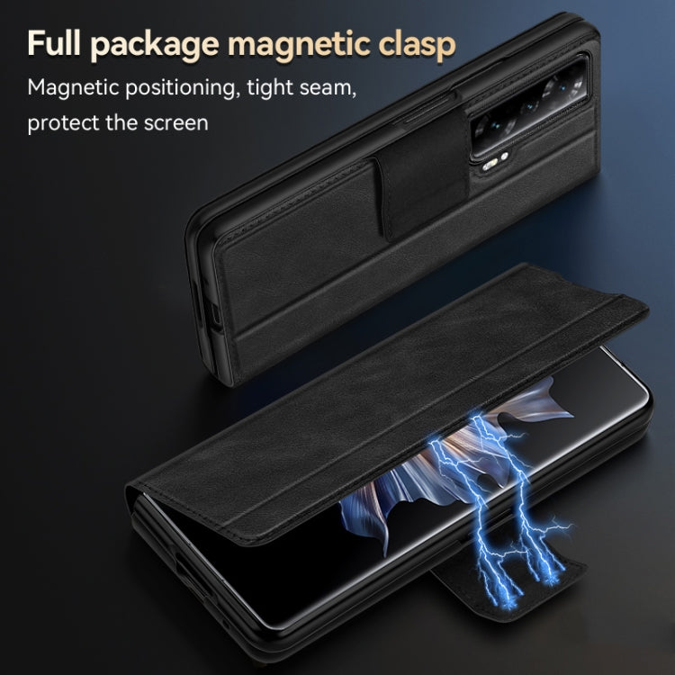 For Honor Magic V SULADA All-inclusive Magnetic Snap Flip Leather Phone Case(Orange) - Honor Cases by SULADA | Online Shopping South Africa | PMC TechLife | Buy Now Pay Later Mobicred