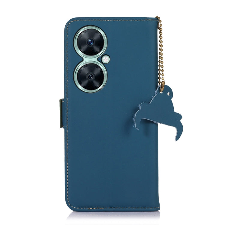 For Huawei Nova 11i / Maimang 20 5G / Enjoy 60 Pro Genuine Leather Magnetic RFID Leather Phone Case(Blue) - free shipping - PMC TechLife - Order now!