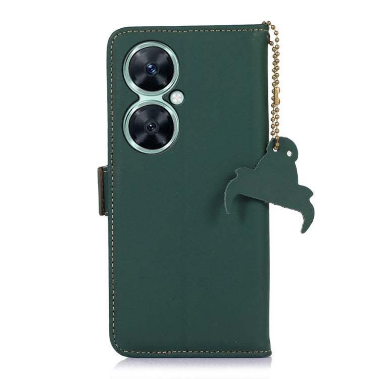 For Huawei Nova 11i / Maimang 20 5G / Enjoy 60 Pro Genuine Leather Magnetic RFID Leather Phone Case(Green) - free shipping - PMC TechLife - Order now!