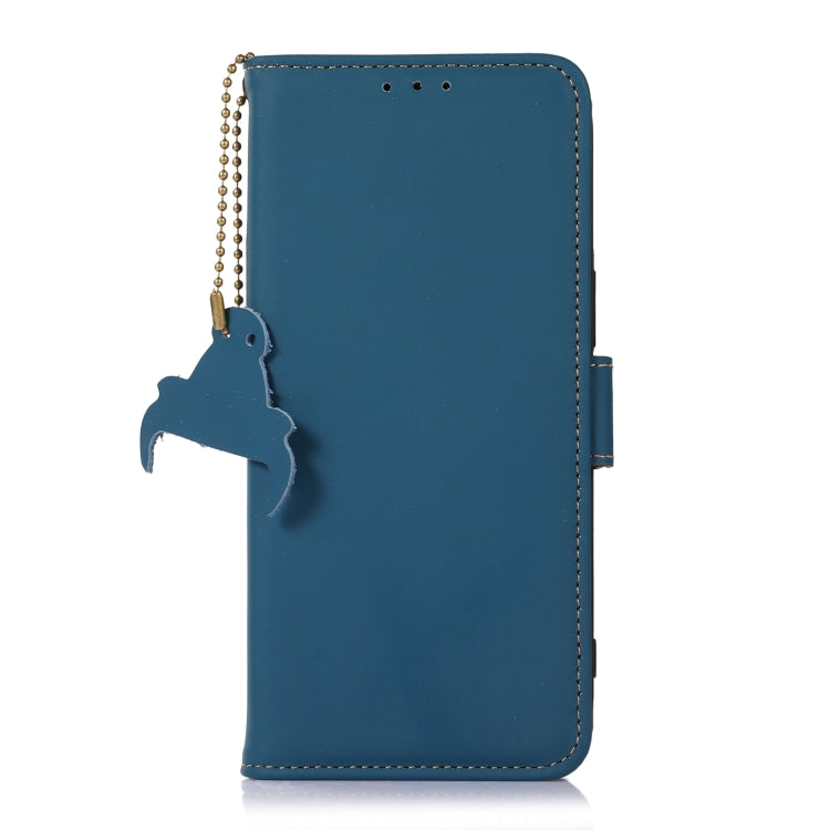 For Huawei Nova 11 Pro / Nova 11 Ultra Genuine Leather Magnetic RFID Leather Phone Case(Blue) - Huawei Cases by PMC TechLife | Online Shopping South Africa | PMC TechLife | Buy Now Pay Later Mobicred