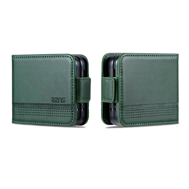 For Samsung Galaxy Z Flip5 5G AZNS Magnetic Calf Texture Flip Leather Phone Case(Dark Green) - Galaxy Z Flip5 Cases by AZNS | Online Shopping South Africa | PMC TechLife