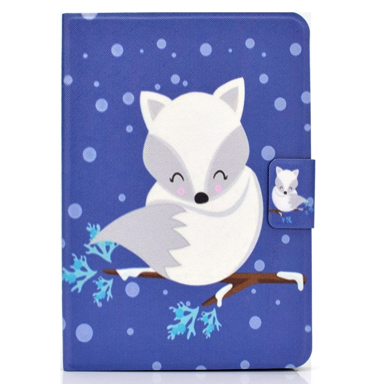 For Amazon Fire Max 11 2023 Colored Drawing Smart Leather Tablet Case(Arctic Fox) - Amazon by PMC TechLife | Online Shopping South Africa | PMC TechLife | Buy Now Pay Later Mobicred