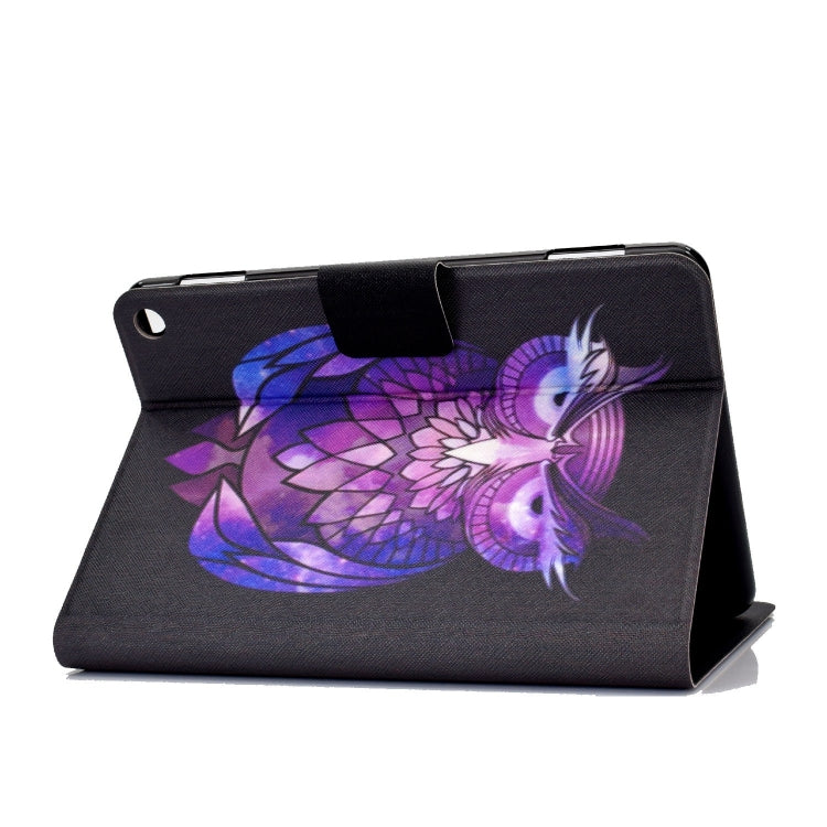 For Amazon Fire Max 11 2023 Colored Drawing Smart Leather Tablet Case(Owl) - Amazon by PMC TechLife | Online Shopping South Africa | PMC TechLife | Buy Now Pay Later Mobicred