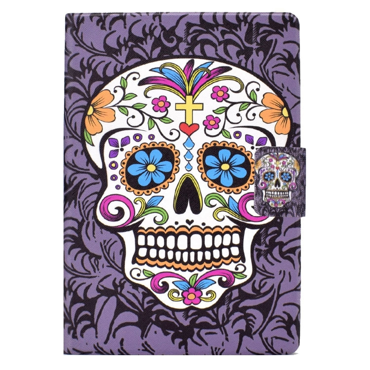 For Amazon Fire Max 11 2023 Colored Drawing Smart Leather Tablet Case(Skull) - free shipping - PMC TechLife - Order now!