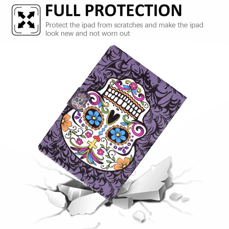 For Amazon Fire Max 11 2023 Colored Drawing Smart Leather Tablet Case(Skull) - free shipping - PMC TechLife - Order now!