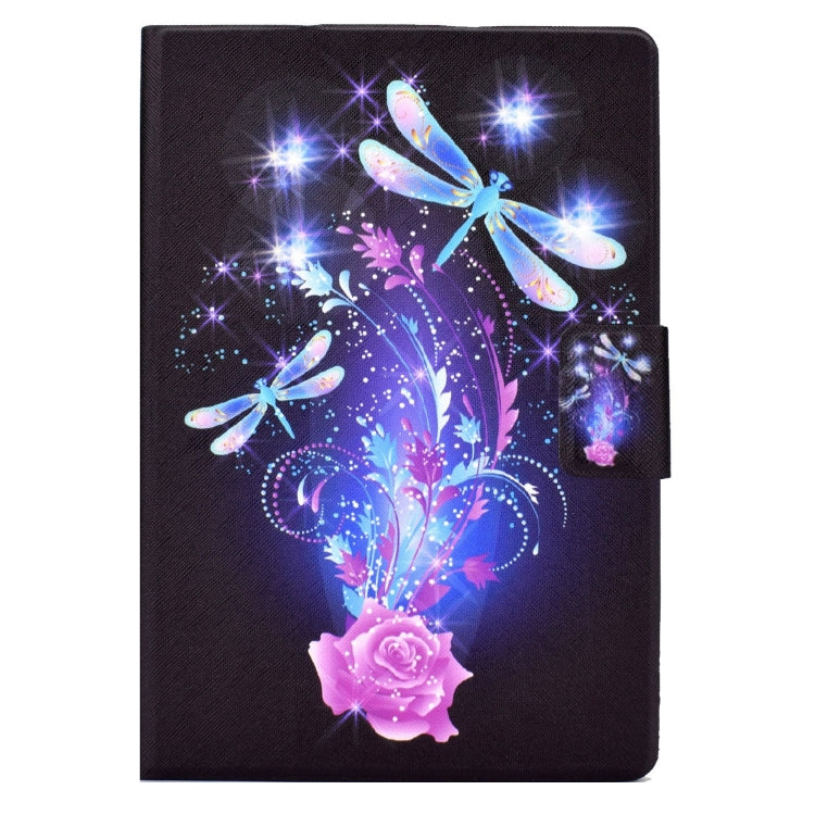 For Amazon Fire Max 11 2023 Colored Drawing Smart Leather Tablet Case(Dragonfly) - Amazon by PMC TechLife | Online Shopping South Africa | PMC TechLife | Buy Now Pay Later Mobicred