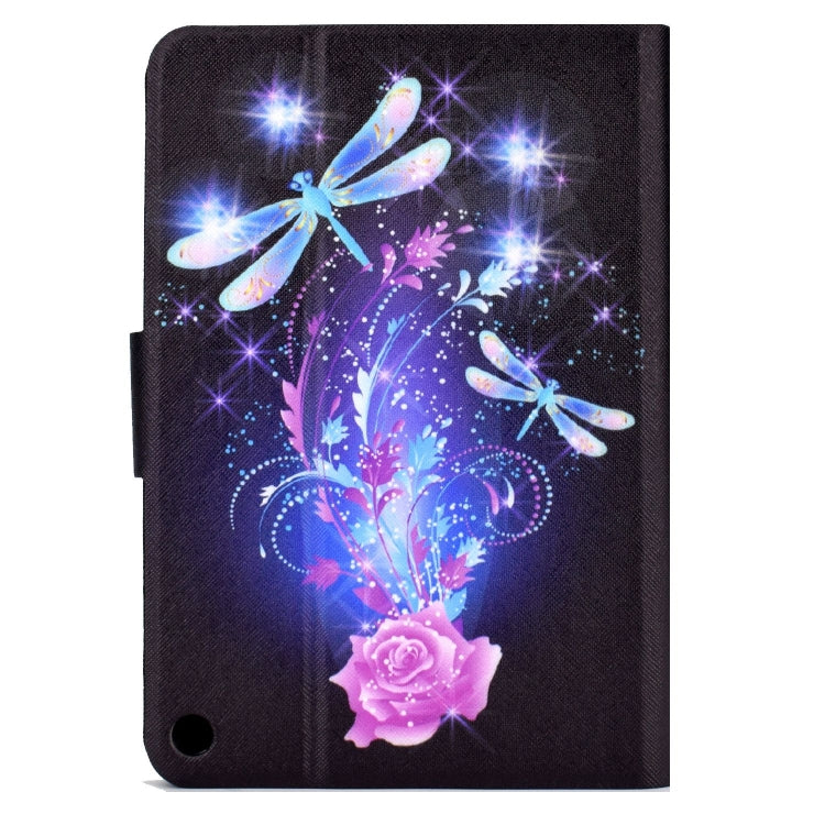 For Amazon Fire Max 11 2023 Colored Drawing Smart Leather Tablet Case(Dragonfly) - Amazon by PMC TechLife | Online Shopping South Africa | PMC TechLife | Buy Now Pay Later Mobicred