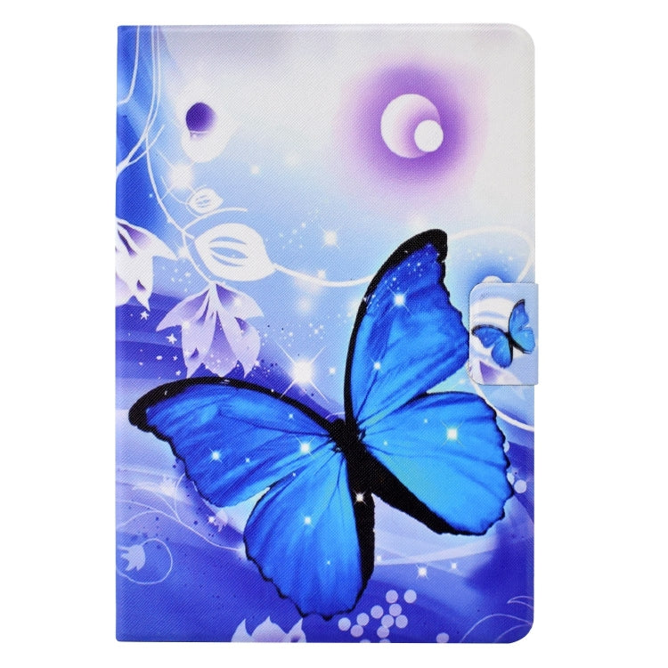 For Amazon Fire Max 11 2023 Colored Drawing Smart Leather Tablet Case(Blue Butterfly) - Amazon by PMC TechLife | Online Shopping South Africa | PMC TechLife | Buy Now Pay Later Mobicred