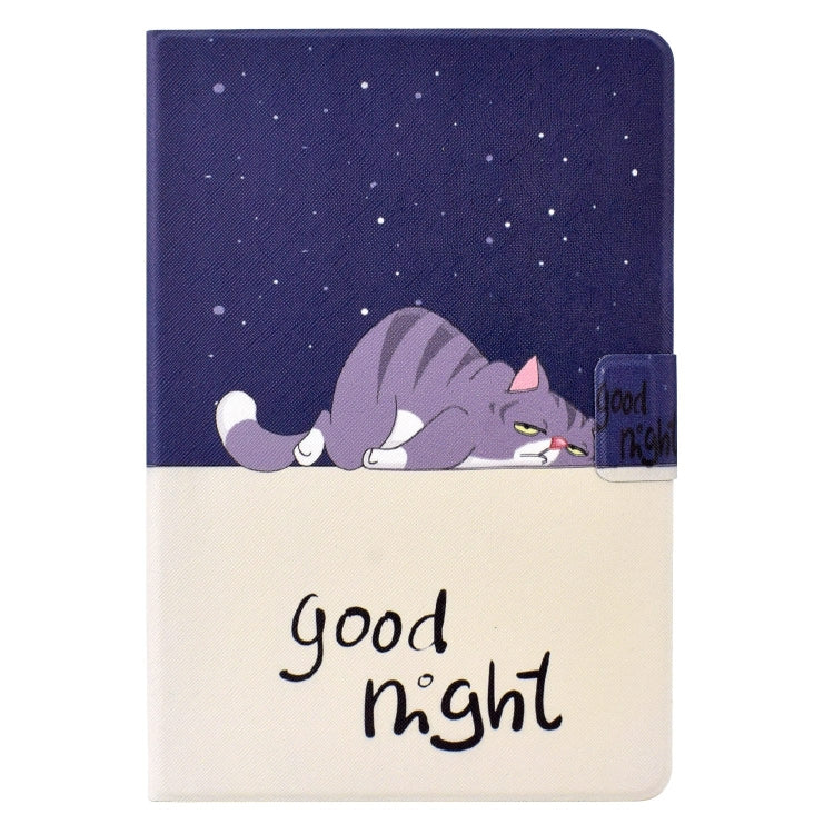 For Amazon Fire Max 11 2023 Colored Drawing Smart Leather Tablet Case(Lazy Cat) - Amazon by PMC TechLife | Online Shopping South Africa | PMC TechLife | Buy Now Pay Later Mobicred