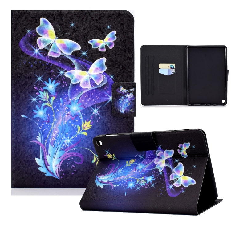 For Amazon Fire Max 11 2023 Colored Drawing Smart Leather Tablet Case(Butterfly Flower) - Amazon by PMC TechLife | Online Shopping South Africa | PMC TechLife | Buy Now Pay Later Mobicred