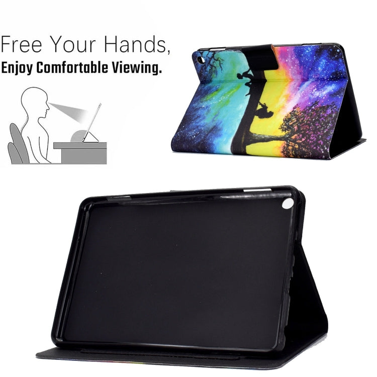 For Amazon Fire Max 11 2023 Colored Drawing Smart Leather Tablet Case(Starry Reflection) - Amazon by PMC TechLife | Online Shopping South Africa | PMC TechLife | Buy Now Pay Later Mobicred