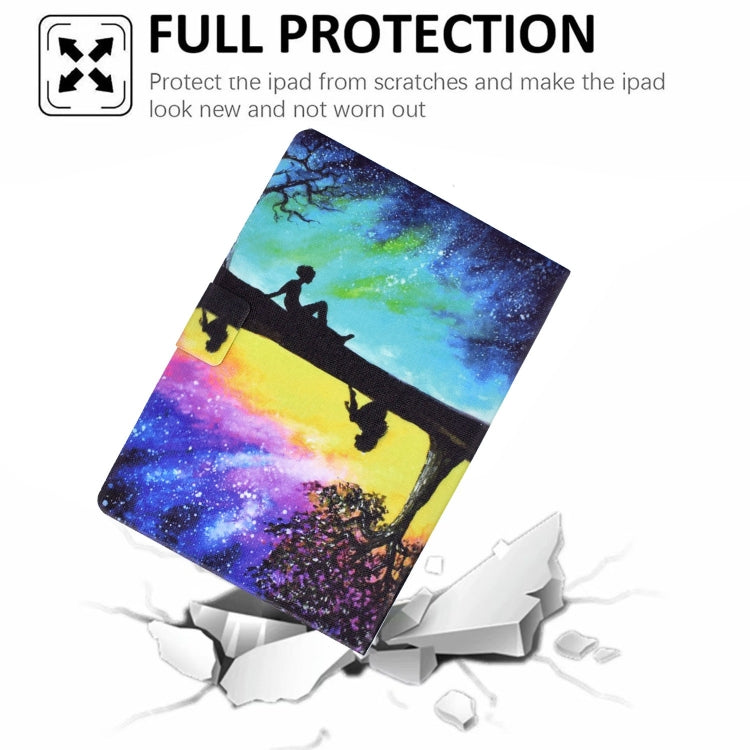 For Amazon Fire Max 11 2023 Colored Drawing Smart Leather Tablet Case(Starry Reflection) - Amazon by PMC TechLife | Online Shopping South Africa | PMC TechLife | Buy Now Pay Later Mobicred