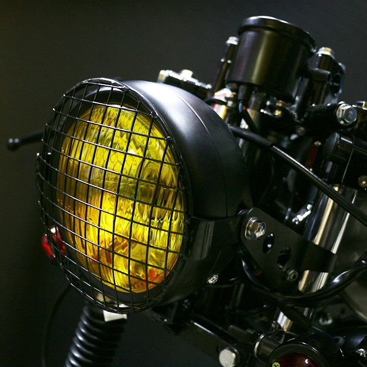 Motorcycle Reticular Retro Lamp LED Headlight Modification Accessories for Halley / Honda CG125 / Suzuki GN125(White) - Headlights by PMC TechLife | Online Shopping South Africa | PMC TechLife | Buy Now Pay Later Mobicred