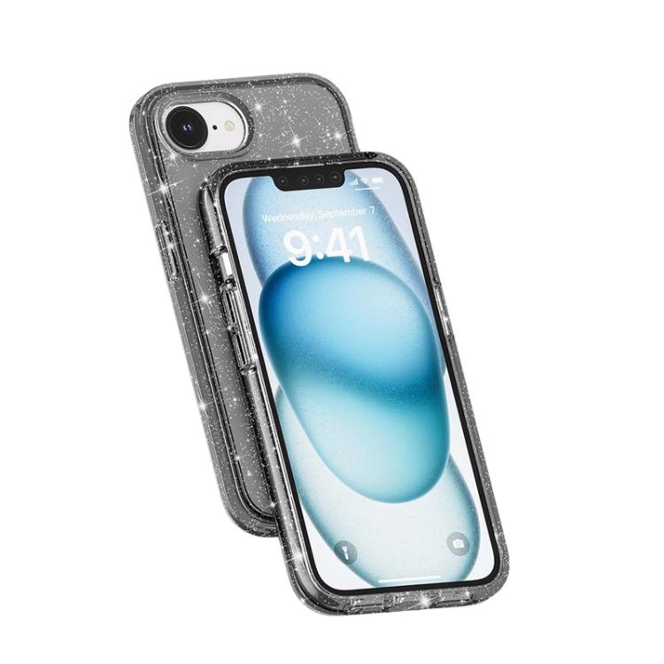 For iPhone 16e Terminator Style Glitter Powder MagSafe Magnetic Phone Case(Black) - free shipping - PMC TechLife - Order now!