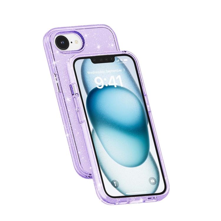 For iPhone 16e Terminator Style Glitter Powder MagSafe Magnetic Phone Case(Purple) - free shipping - PMC TechLife - Order now!