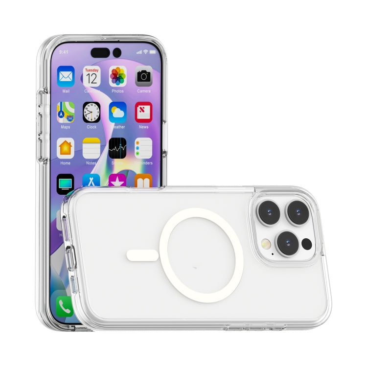 For iPhone 16 Pro Terminator Style Transparent MagSafe Magnetic Phone Case(Transparent) - iPhone 16 Pro Cases by PMC TechLife | Online Shopping South Africa | PMC TechLife | Buy Now Pay Later Mobicred