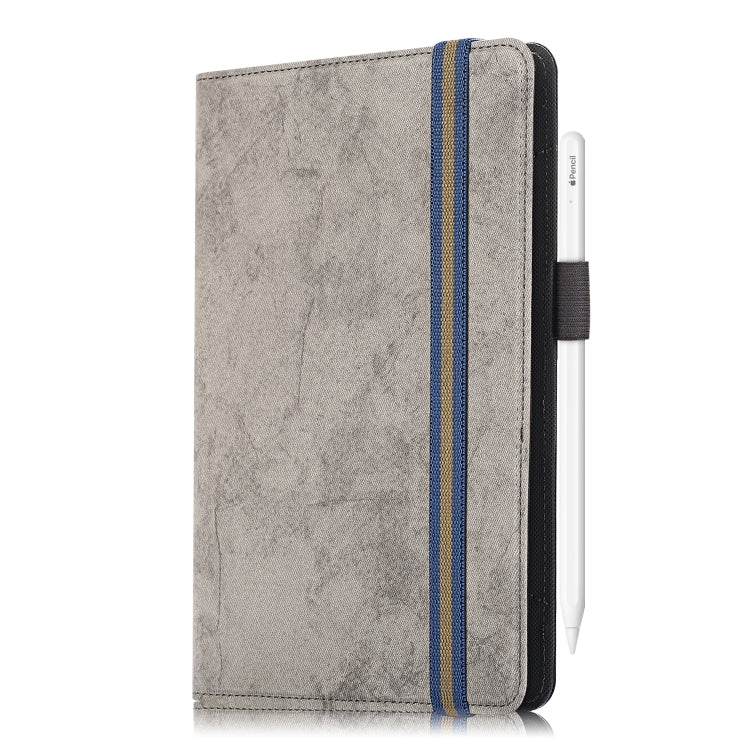 For 7-8 inch Marble Cloth Texture Horizontal Flip Universal Tablet PC Leather Case with Pen Slot & Holder(Grey) - 8 inch by PMC TechLife | Online Shopping South Africa | PMC TechLife | Buy Now Pay Later Mobicred