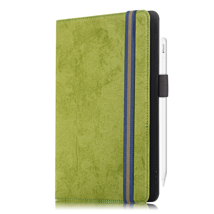 For 7-8 inch Marble Cloth Texture Horizontal Flip Universal Tablet PC Leather Case with Pen Slot & Holder(Green) - 8 inch by PMC TechLife | Online Shopping South Africa | PMC TechLife | Buy Now Pay Later Mobicred