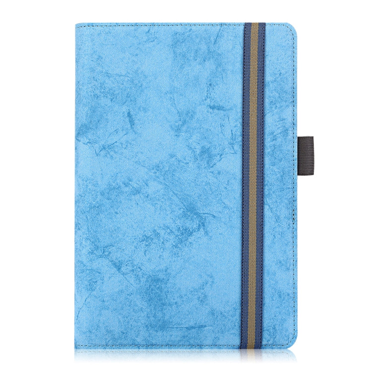 For 7-8 inch Marble Cloth Texture Horizontal Flip Universal Tablet PC Leather Case with Pen Slot & Holder(Sky Blue) - 8 inch by PMC TechLife | Online Shopping South Africa | PMC TechLife | Buy Now Pay Later Mobicred